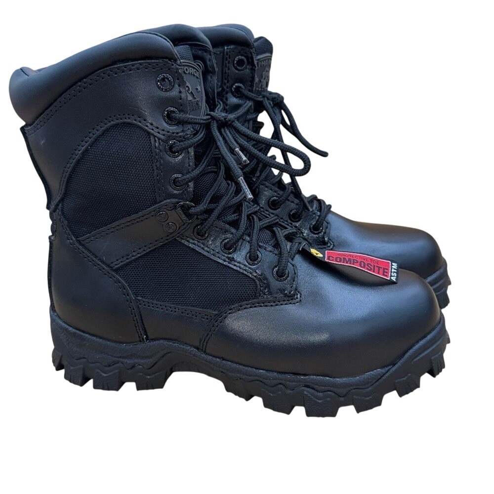 NWOT Rocky Alpha Force Waterproof Public Service Black Tactical Boots, Women's 6